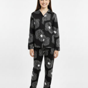 Black Galaxy Print Kids Night Suit – Soft, Stylish & Super Cozy